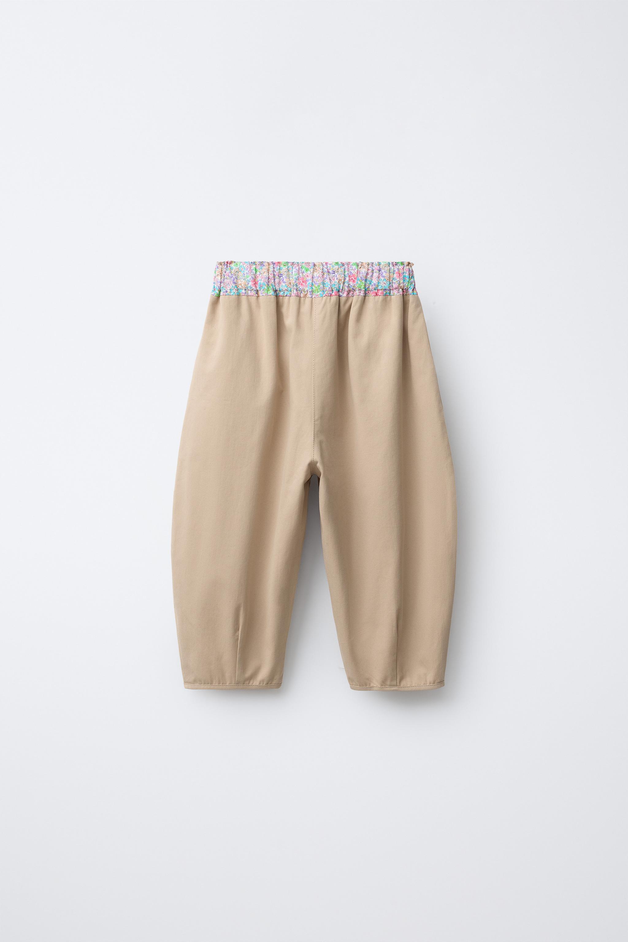 PANTALON BAGGY À FLEURS